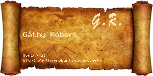 Gáthy Róbert névjegykártya
