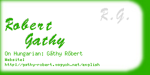 robert gathy business card