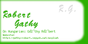robert gathy business card